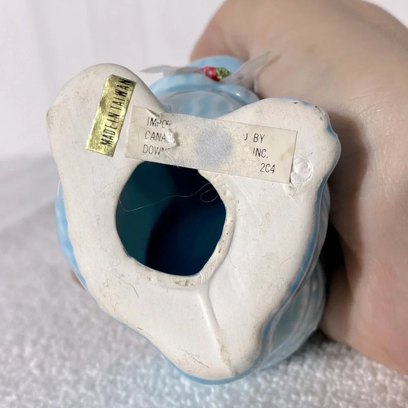 Vintage Blue Bunny Rabbit Egg Cup Holder 1950’s Anthropomorphic - Picture 8 of 11